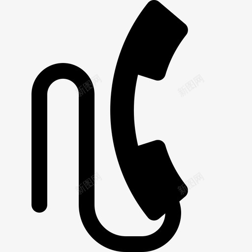 固定电话电信有线电话图标svg_新图网 https://ixintu.com 固定电话 有线电话 电信 电话实心图标