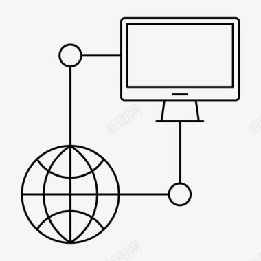 网络计算机数据库图标图标