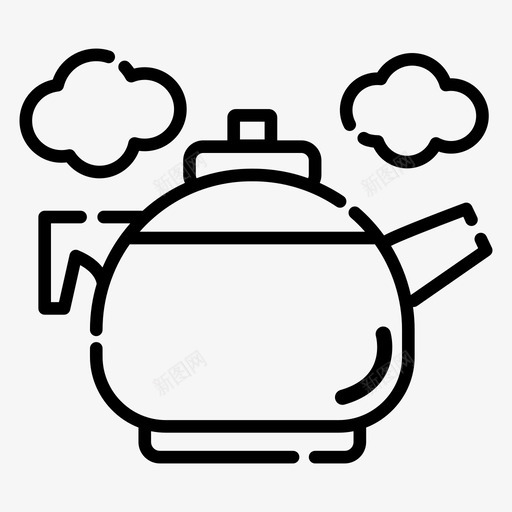 水壶锅炉炊具图标svg_新图网 https://ixintu.com 厨房 厨房线图标 水壶 炊具 茶壶 锅炉