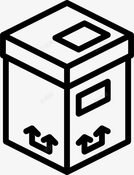 高盒包装iso包装图标svg_新图网 https://ixintu.com iso 包装 包装和运输大纲 运输 高盒包装