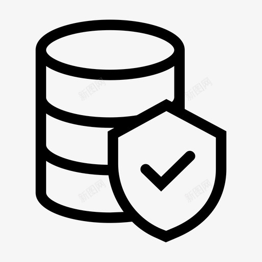 数据保护防护罩图标svg_新图网 https://ixintu.com 保护 安全 数据 防护罩