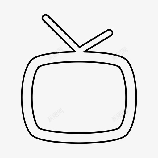 电视机旧电视机老式电视机图标svg_新图网 https://ixintu.com 旧电视机 电视机 老式电视机