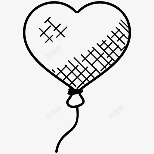 心气球庆祝装饰图标svg_新图网 https://ixintu.com 庆祝 庆祝和聚会 心气球 派对装饰 装饰