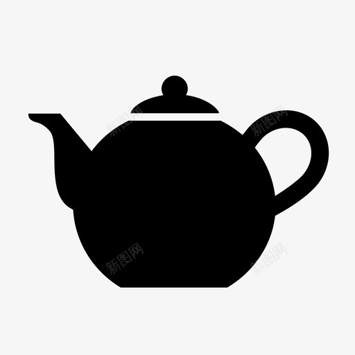茶壶厨具茶点图标svg_新图网 https://ixintu.com 厨具 茶壶 茶点