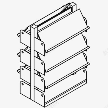 图书馆书架书店期刊图标图标