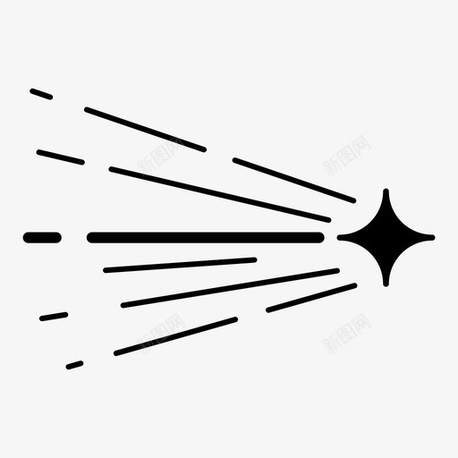 彗星光流星图标svg_新图网 https://ixintu.com 光 太空 彗星 流星