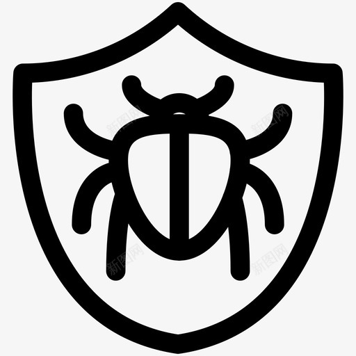 安全漏洞保护防护图标svg_新图网 https://ixintu.com 保护 安全卫士 安全漏洞 防护