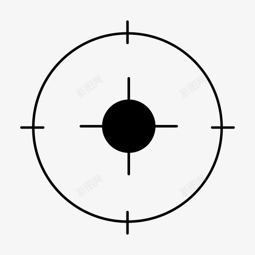 瞄准射击狙击手图标svg_新图网 https://ixintu.com 射击 武器 狙击手 瞄准