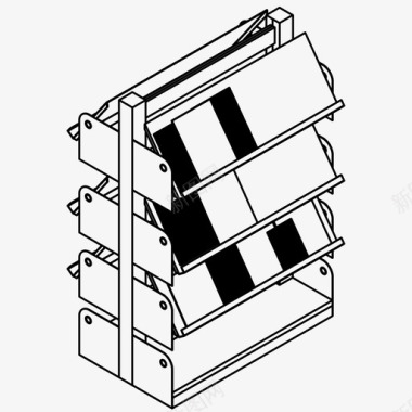 图书馆书架书店期刊图标图标