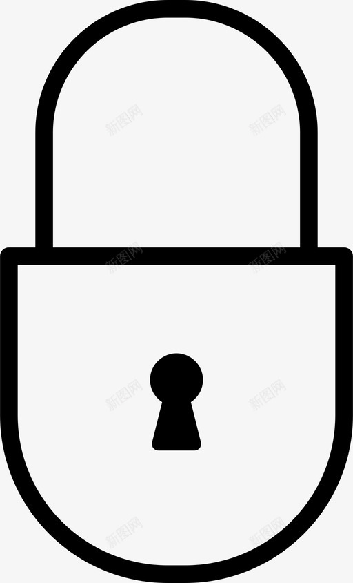 锁定受保护安全图标svg_新图网 https://ixintu.com 不可用 受保护 安全 数字生态系统精简 锁定
