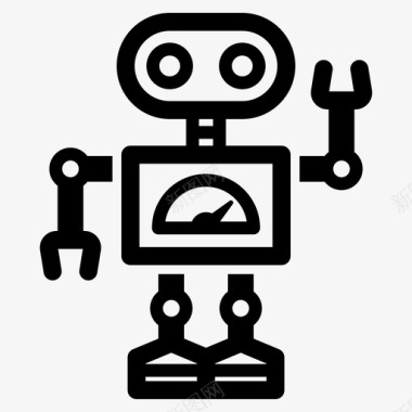 机器人机械玩具图标图标