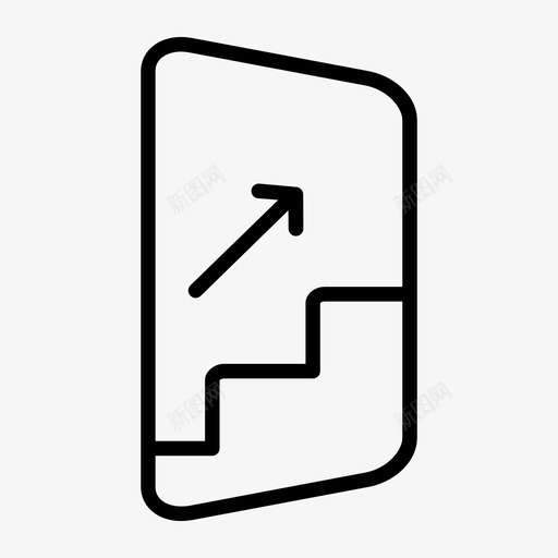 楼上楼梯图标svg_新图网 https://ixintu.com 楼上 楼梯