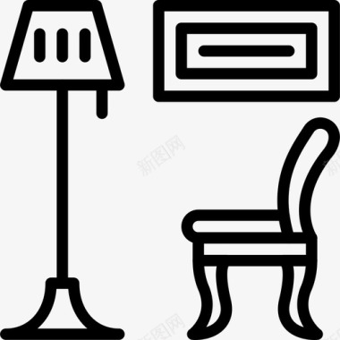 客厅电器椅子图标图标