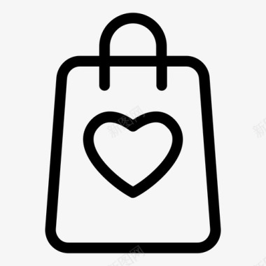包购物袋情人节图标图标