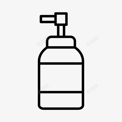 肥皂分配器美容瓶子图标svg_新图网 https://ixintu.com 卫生 喷雾瓶 奶油 瓶子 美容 肥皂分配器