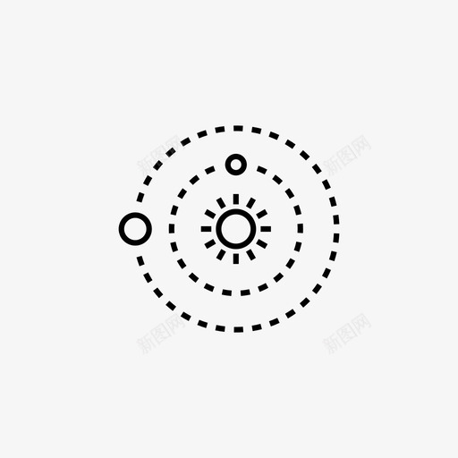 太阳系圆形轨道图标svg_新图网 https://ixintu.com 圆形 太阳 太阳系 宇宙飞船科学 时间 空间 行星 轨道