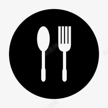 勺子晚餐吃图标图标