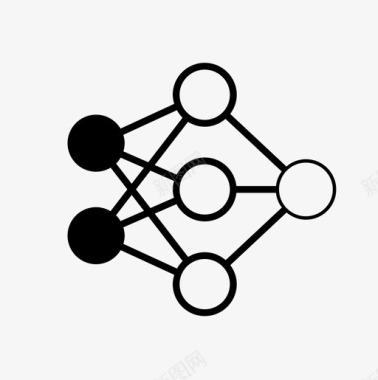 神经网络数据分类图标图标
