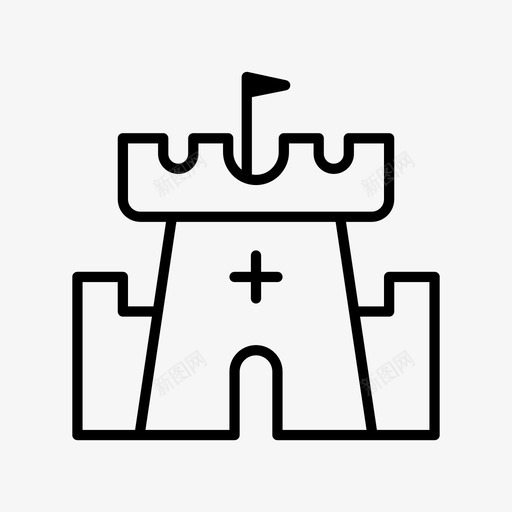 建筑城堡堡垒图标svg_新图网 https://ixintu.com 城堡 堡垒 建筑 王国