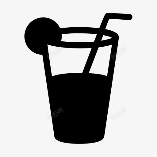饮料玻璃杯派对图标svg_新图网 https://ixintu.com 派对 玻璃杯 苏打水 饮料