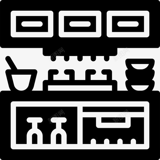 厨房电器家具图标svg_新图网 https://ixintu.com 厨房 客房 家具 家用 电器 装饰家具家居