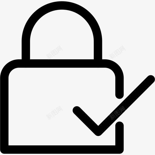安全检查检查标记锁图标svg_新图网 https://ixintu.com 保安 保护 安全检查 检查标记 锁 隐私