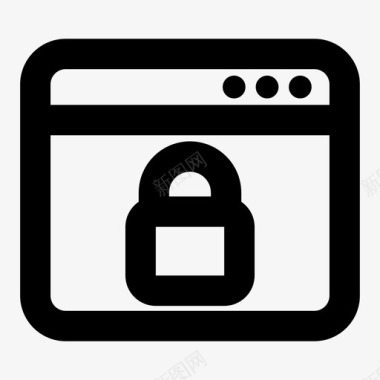 网页安全窗网页锁图标图标