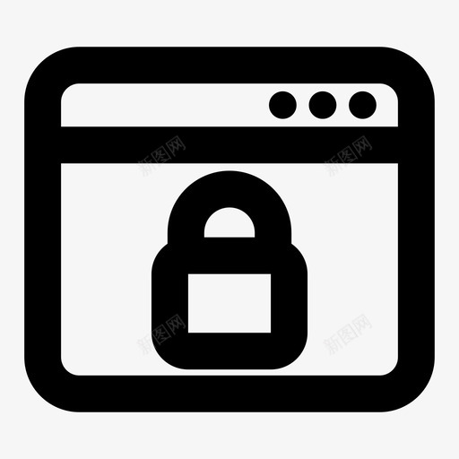 网页安全窗网页锁图标svg_新图网 https://ixintu.com 安全窗 网页 网页锁