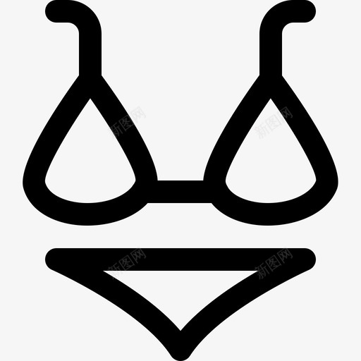 比基尼胸罩内衣图标svg_新图网 https://ixintu.com 内衣 内裤 夏季 服装系列图标 比基尼 胸罩