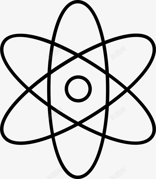 原子电子中子图标svg_新图网 https://ixintu.com 中子 原子 核 电子 科学