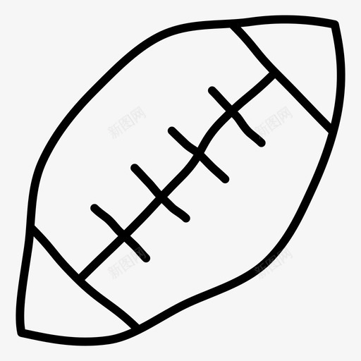 橄榄球球手绘图标svg_新图网 https://ixintu.com 体育涂鸦 手绘 橄榄球 球 运动