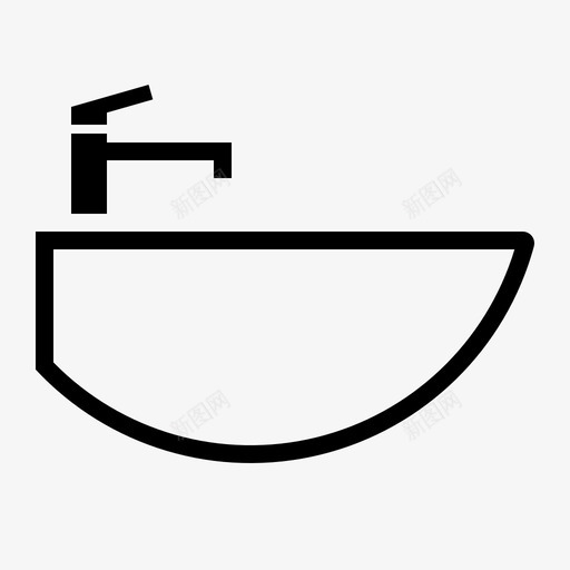 洗手盆洗碗机水槽图标svg_新图网 https://ixintu.com 水槽 洗手盆 洗碗机 浴室配件