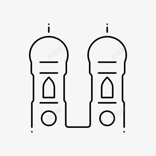 弗劳恩基奇欧洲纪念碑图标svg_新图网 https://ixintu.com 世界之塔 塔楼 弗劳恩基奇 慕尼黑 欧洲 纪念碑