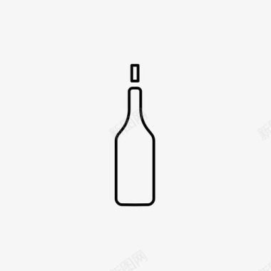 烈酒玻璃瓶葡萄酒图标图标
