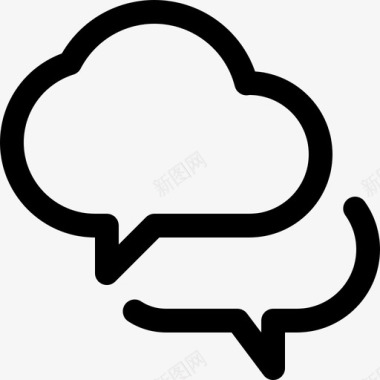 云聊天气泡通信对话图标图标