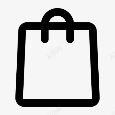 购物袋必需品图标图标