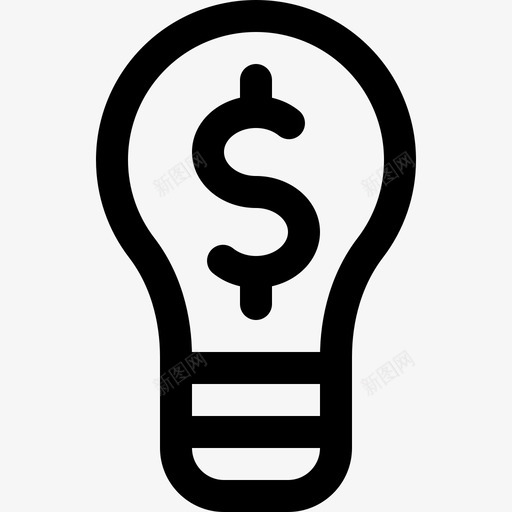 百万美元的想法灯泡符号图标svg_新图网 https://ixintu.com 思想 灯泡 百万美元的想法 符号