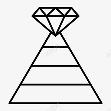 金字塔商业宝石图标图标