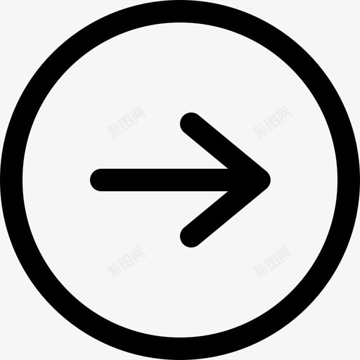 右按钮箭头方向图标svg_新图网 https://ixintu.com 右按钮 导航 指示器 方向 箭头 箭头轮廓