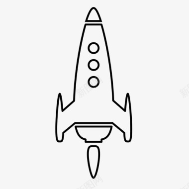 太空火箭宇航员苍蝇图标图标