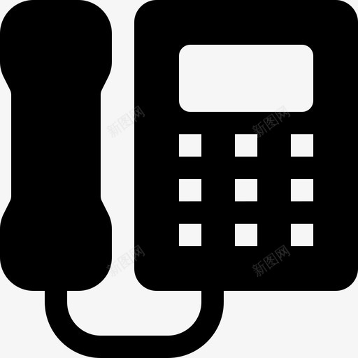 墙上电话手机固定电话图标svg_新图网 https://ixintu.com 固定电话 墙上电话 手机 有线 电话 电话实心图标