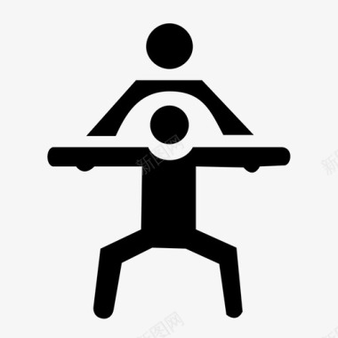瑜伽锻炼冥想图标图标