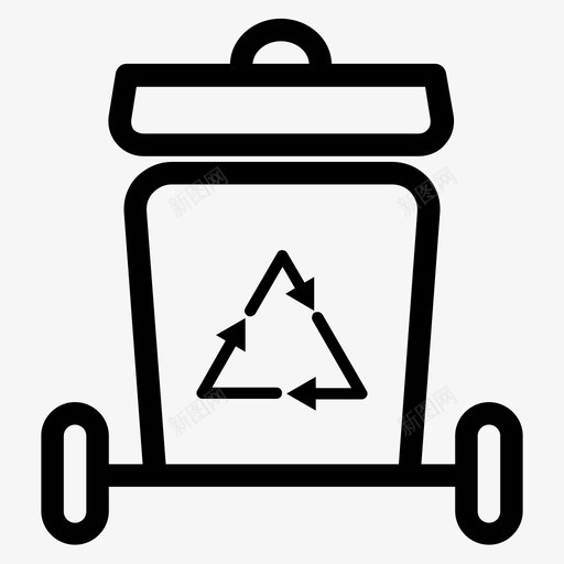 垃圾桶回收箱环境图标svg_新图网 https://ixintu.com 回收箱 垃圾桶 环境