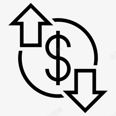 货币价值美元符号货币图标图标