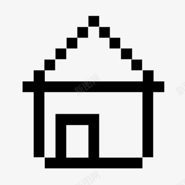 家房子像素艺术图标图标