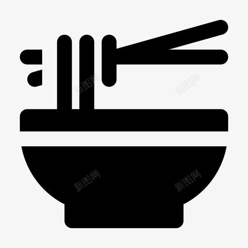 面条碗筷子图标svg_新图网 https://ixintu.com jumpicon食品饮料铭文 杯子 碗 筷子 面条