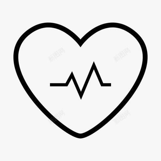 心跳护理健康图标svg_新图网 https://ixintu.com 健康 医疗 心跳 护理 脉搏