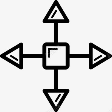 十字箭头方形常规图标箭头图标