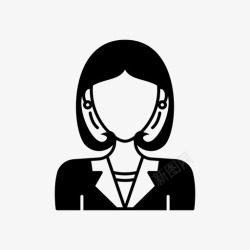 女企业家企业家阿凡达女商人图标高清图片