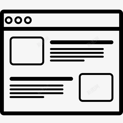 浏览器实体模型图标svg_新图网 https://ixintu.com 在线 实体模型 浏览器 线框 网站 设计